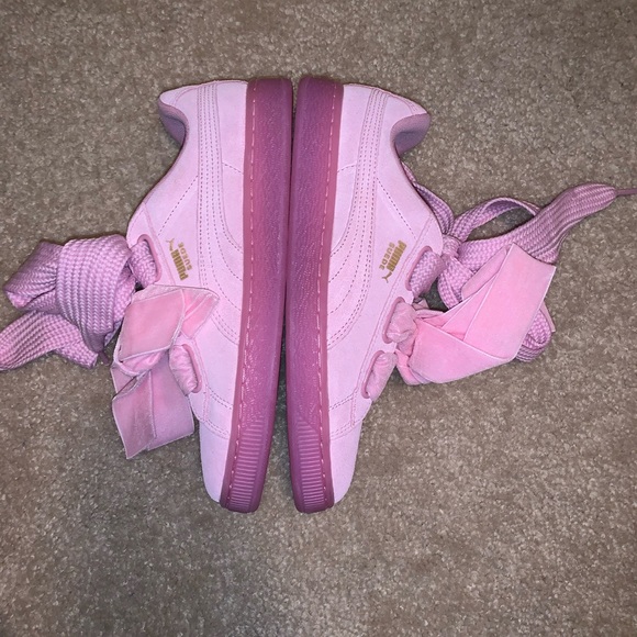 puma suede heart reset lavender